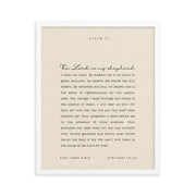 Psalm 23 On Beige Background  
