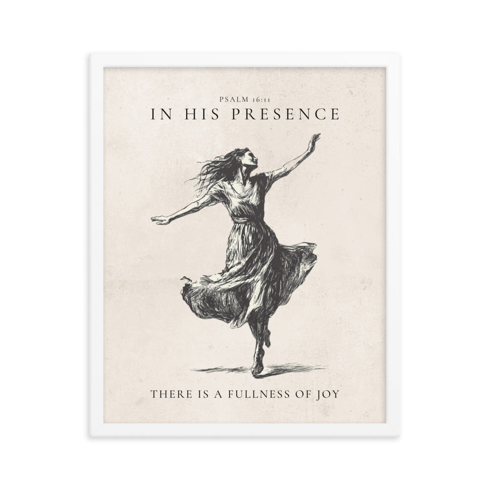 Psalm 16:11 Dancer Art On Beige Background  