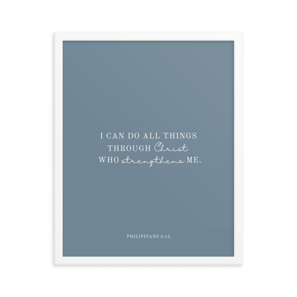 Philippians 4:13 Print - Light Blue Background  