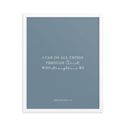 Philippians 4:13 Print - Light Blue Background  