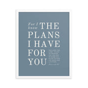 Jeremiah 29:11 Warm Blues Slate Gray 16x20
