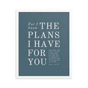 Jeremiah 29:11 Warm Blues Cadet Blue Blue 16x20