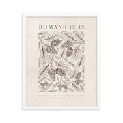 Romans 12:12 Floral On Beige  
