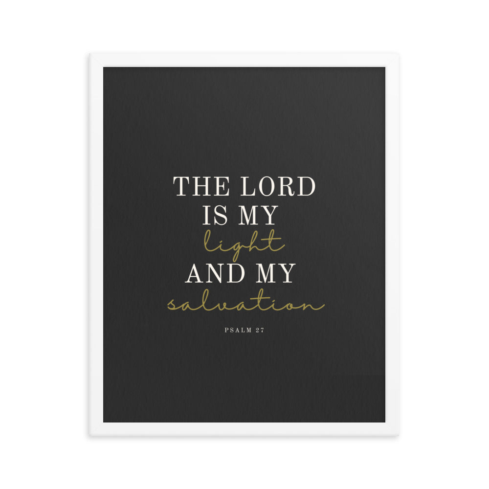 Psalm 27 Quote On dark Background 16x20