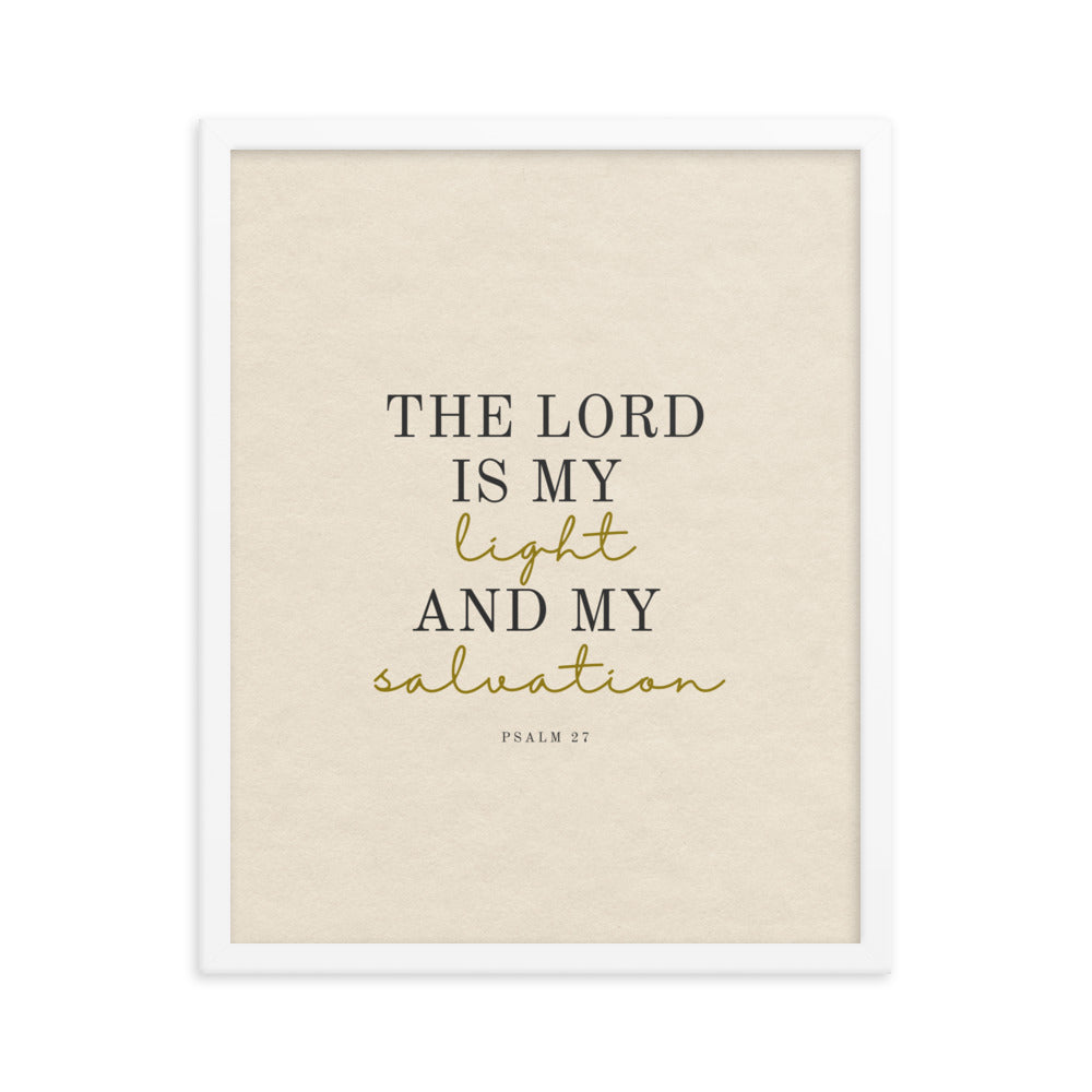 Psalm 27 Quote On light Background 16x20