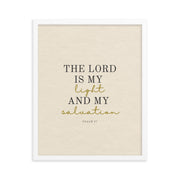 Psalm 27 Quote On light Background 16x20