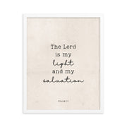 Psalm 27 Quote In Print And Script Lettering On Beige  