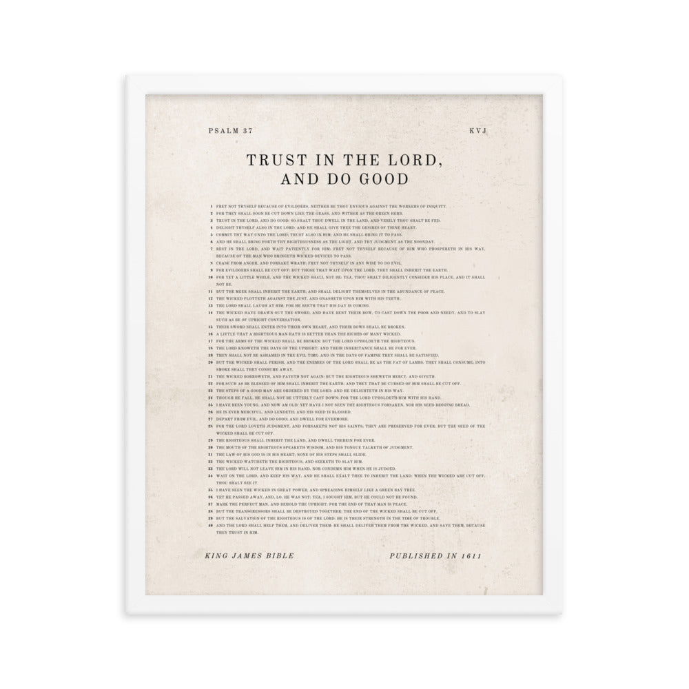 Psalm 37 Entire Chapter On Beige  