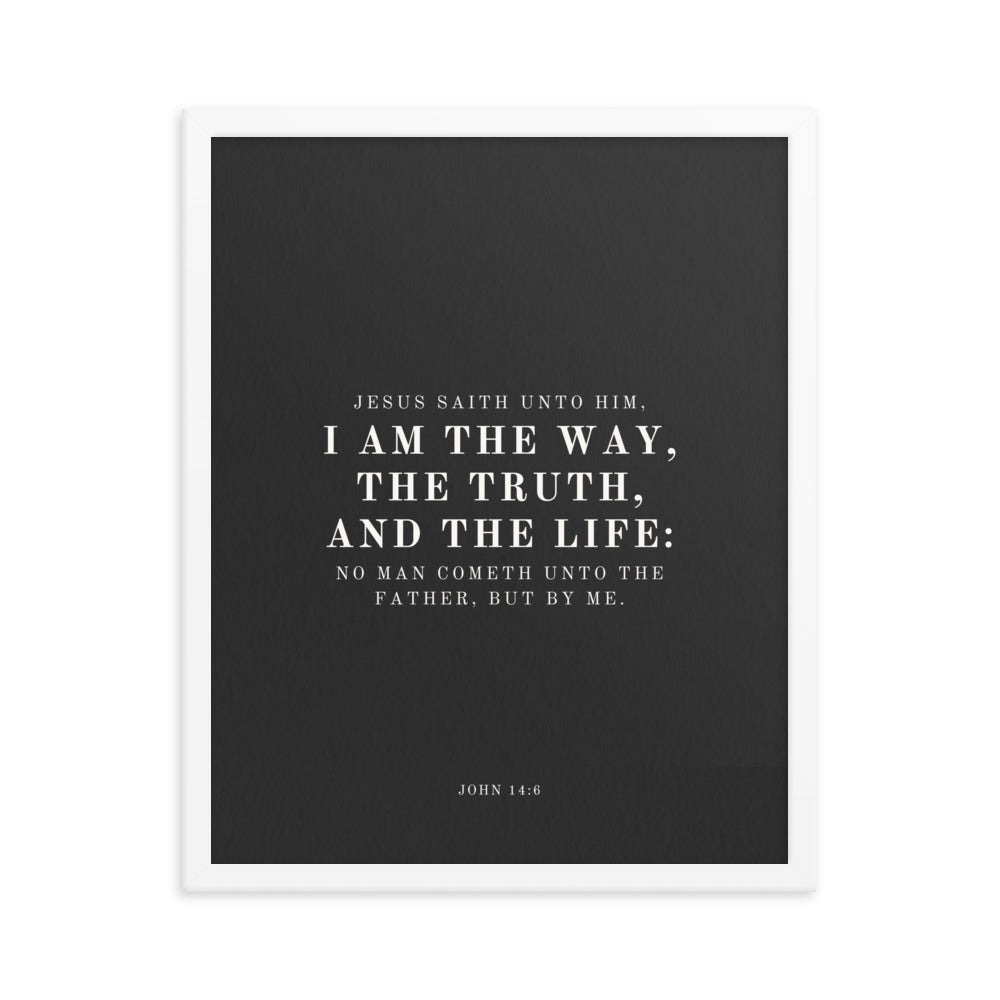John 14:6 Black 16x20