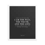 John 14:6 Black 16x20