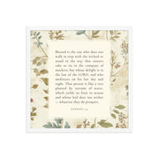 Genesis 2:9 - Botanic Floral Background 18x18