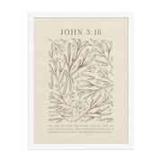 John 3:16 - Black Floral Art On Beige Background    Unframed Matte Paper / 5"x7"-Unframed Matte Paper / 8″×10″-Unframed Matte Paper / 11″×14″-Unframed Matte Paper / 12″×16″-Unframed Matte Paper / 12″×18″-Unframed Matte Paper / 16″×20″-Unframed Matte Paper / A2 (16.5″×23.3″)-Unframed Matte Paper / 18″×24″-Unframed Matte Paper / 24″×36″-Unframed Matte Paper / 20"x30" 