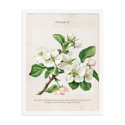 Psalm 27 Quote Vintage Floral On Beige Background  