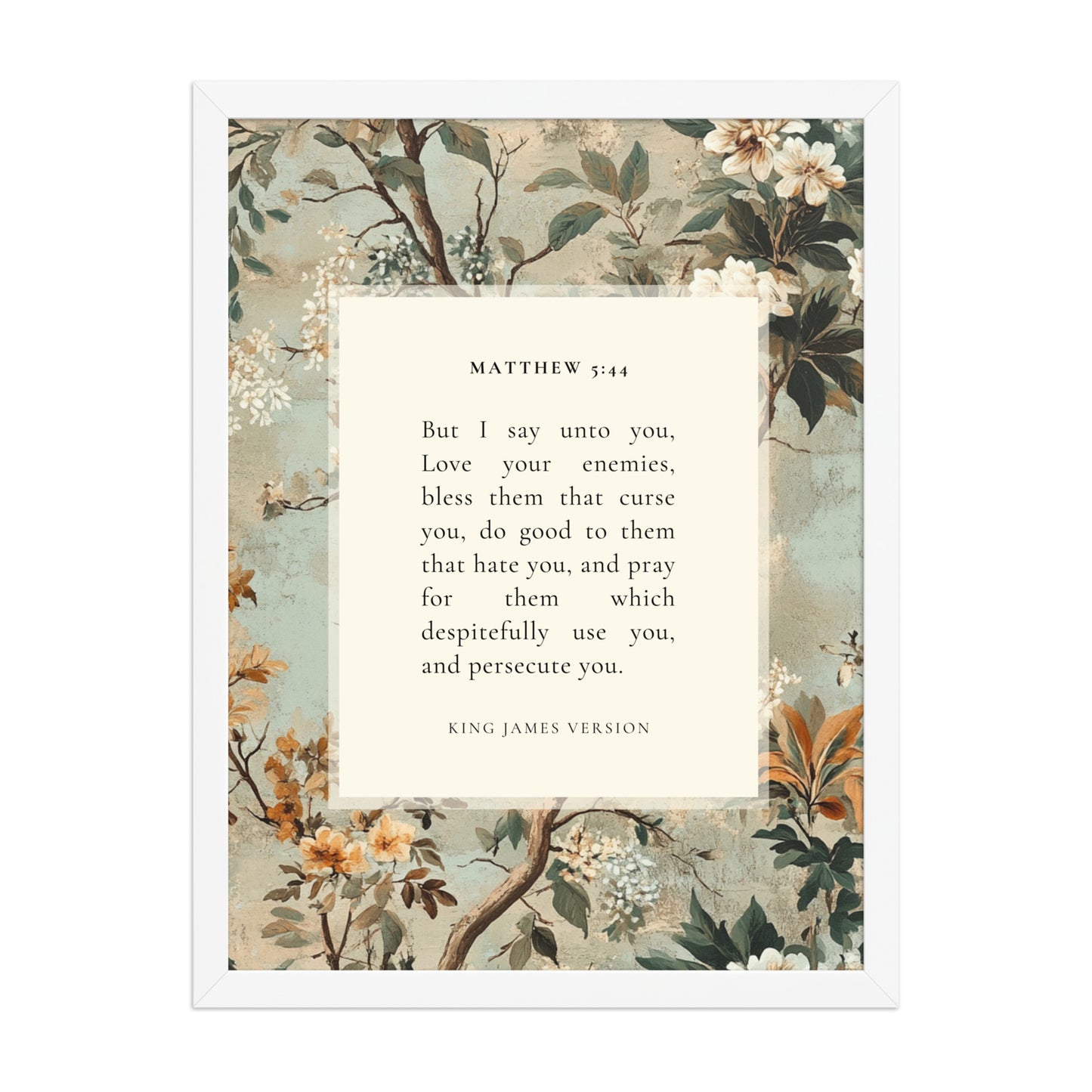 Matthew 5:44 Botanical Background 18x24