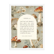 Genesis 1:29 Botanical Mushrooms Background 18x24