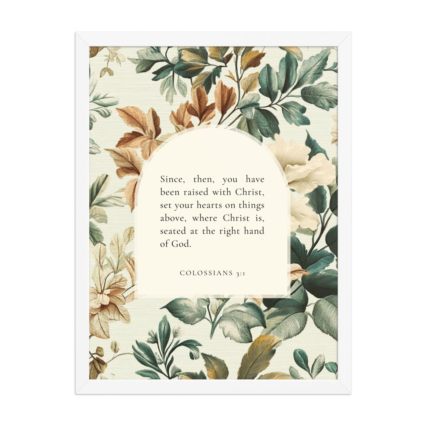 Colossians 3:1 Botanical Background 18X24