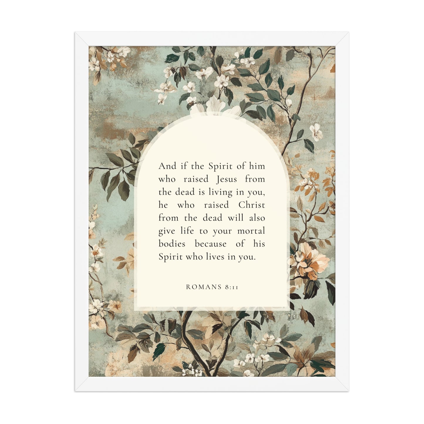Romans 8:11 Botanical Background 18X24