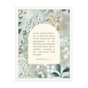 Philippians 3:10-11 –  Soft Floral Background 18x24