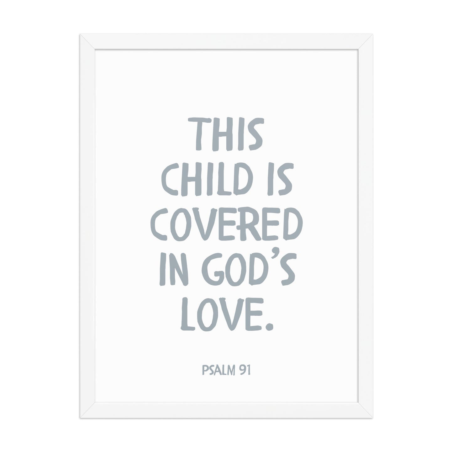 Psalm 91 Verse - A Soft Nursery Wall Art Print