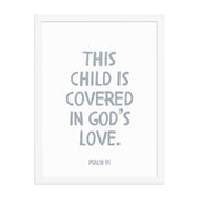Psalm 91 Verse - A Soft Nursery Wall Art Print