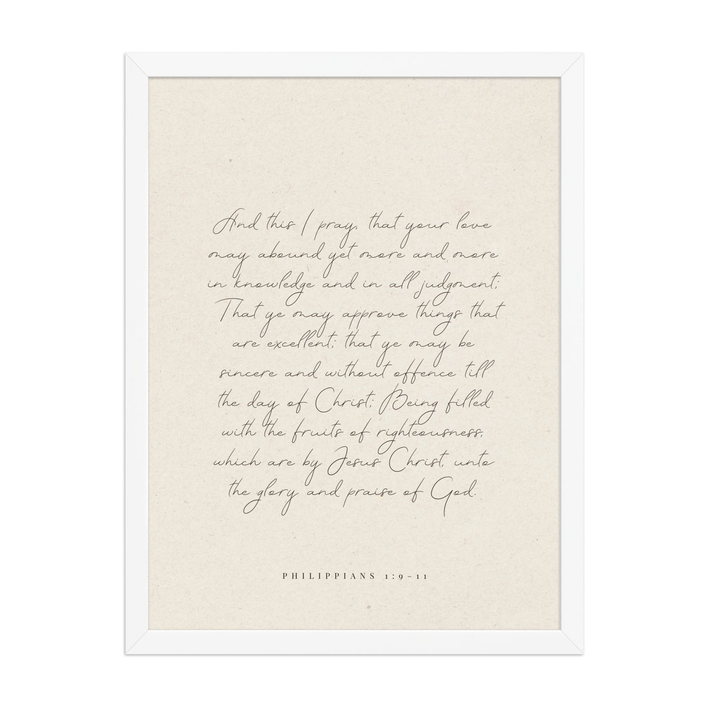 “Abound in Love” – Philippians 1:9–11 KJV Scripture Wall Art    Unframed Matte Paper / 8″×10″ / Eggshell-Unframed Matte Paper / 8″×10″ / Blue Green-Unframed Matte Paper / 8″×10″ / Red Clay-Unframed Matte Paper / 11″×14″ / Eggshell-Unframed Matte Paper / 11″×14″ / Blue Green-Unframed Matte Paper / 11″×14″ / Red Clay-Unframed Matte Paper / 12″×16″ / Eggshell-Unframed Matte Paper / 12″×16″ / Blue Green-Unframed Matte Paper / 12″×16″ / Red Clay-Unframed Matte Paper / 12″×18″ / Eggshell 