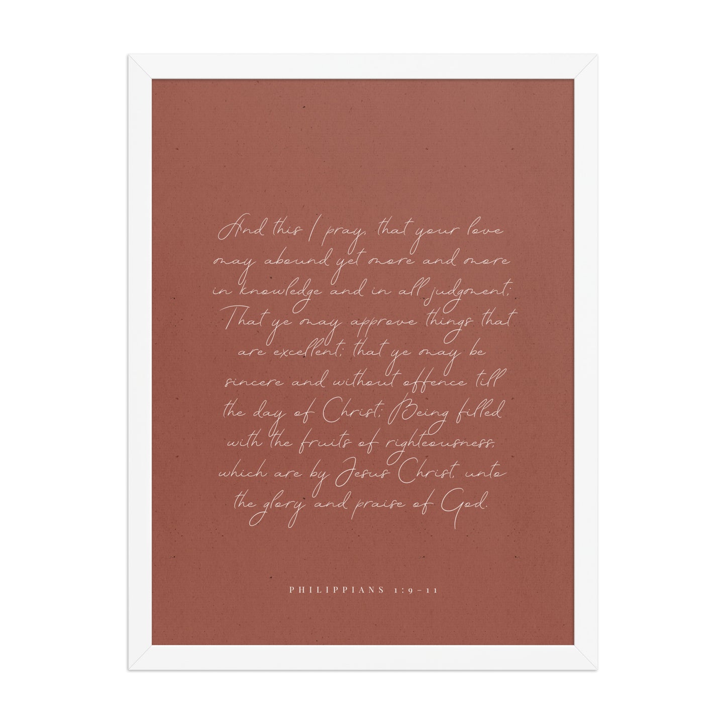 “Abound in Love” – Philippians 1:9–11 KJV Scripture Wall Art