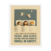 Psalm 4:8 Nursery Wall Art    Unframed Matte Paper / 8″×10″-Unframed Matte Paper / 11″×14″-Unframed Matte Paper / 12″×16″-Unframed Matte Paper / 12″×18″-Unframed Matte Paper / 16″×20″ 