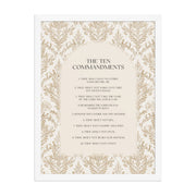 The Ten Commandments: Arch Design Print with Roman Numerals or List    Unframed Matte Paper / 8″×10″ / List-Unframed Matte Paper / 8″×10″ / Roman Numerals-Unframed Matte Paper / 11″×14″ / List-Unframed Matte Paper / 11″×14″ / Roman Numerals-Unframed Matte Paper / 12″×16″ / List 