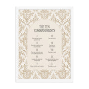 The Ten Commandments: Arch Design Print with Roman Numerals or List