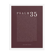 Psalm 35 Full Chapter Wall Art | Complete Scripture Print