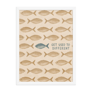 Get Used To Different Christian wall art — Matte White Frame / 18″×24″ portrait mockup