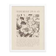 Jeremiah 29:11 - Floral On Beige  