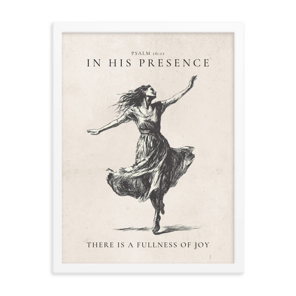 Psalm 16:11 Dancer Art On Beige Background  