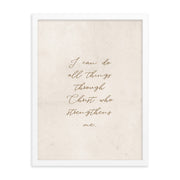 Philippians 4:13 On Beige Background  