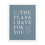 Jeremiah 29:11 Warm Blues Slate Gray 18x24