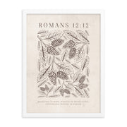 Romans 12:12 Floral On Beige  