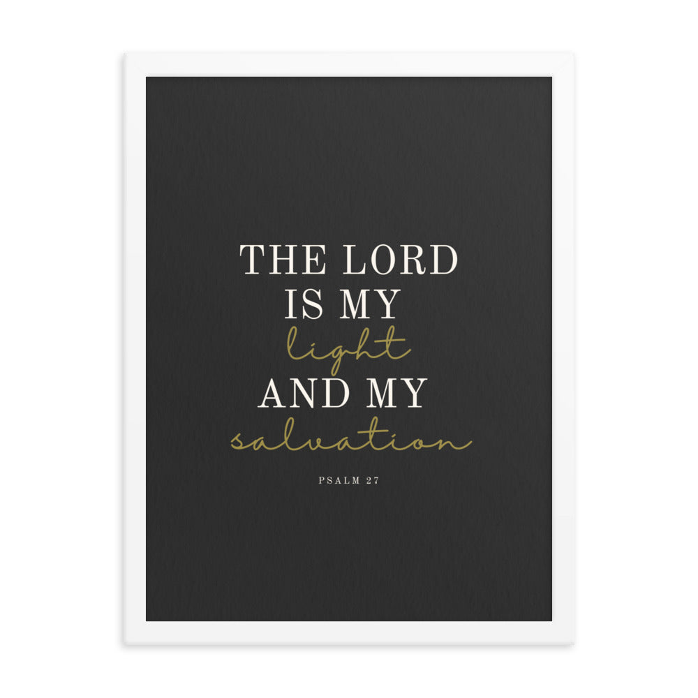 Psalm 27 Quote On dark Background 18x24