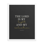Psalm 27 Quote On dark Background 18x24