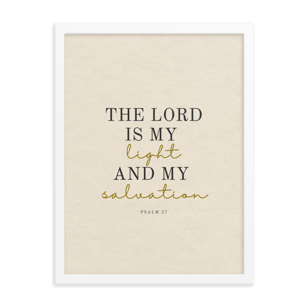Psalm 27 Quote On light Background 18x24
