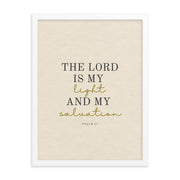 Psalm 27 Quote On light Background 18x24