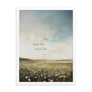 John 14:6 Meadow Scenery With Light Or Dark Text  