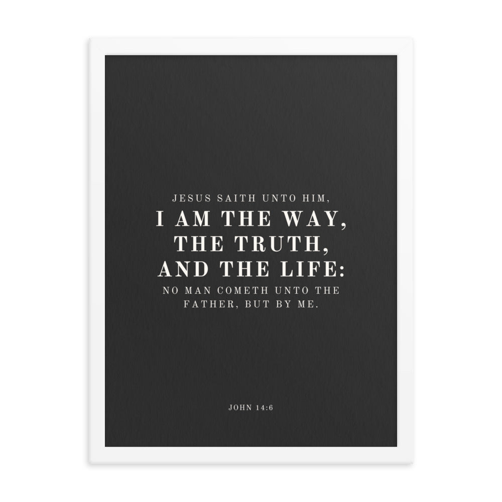 John 14:6 Black 18x24