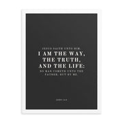 John 14:6 Black 18x24