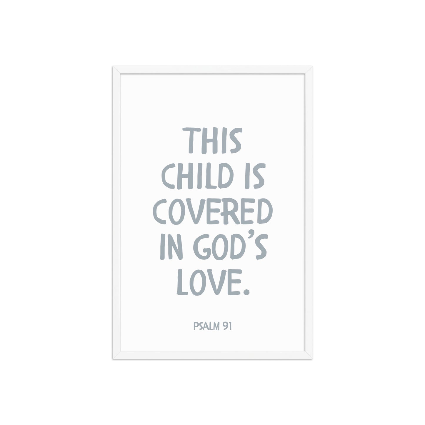Psalm 91 Verse - A Soft Nursery Wall Art Print