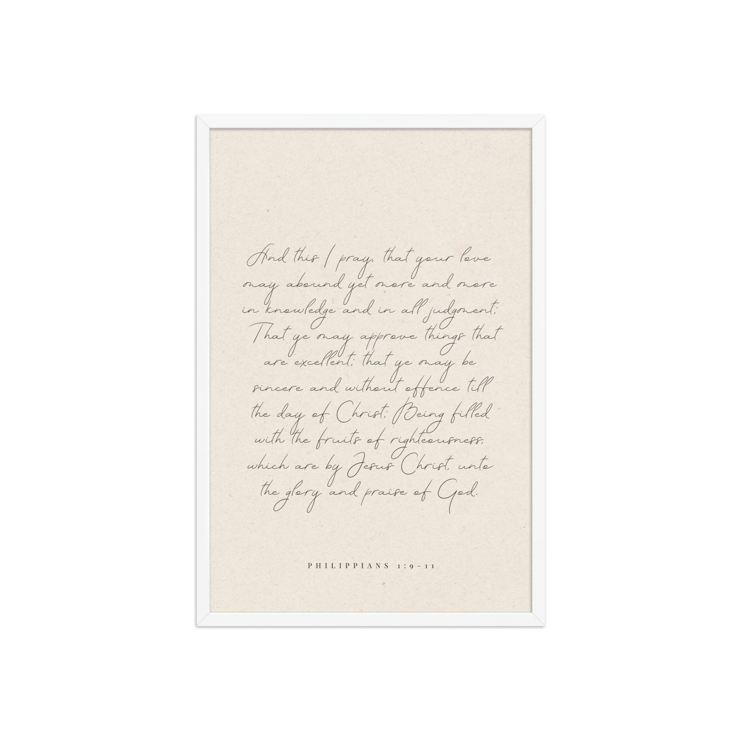 “Abound in Love” – Philippians 1:9–11 KJV Scripture Wall Art    Unframed Matte Paper / 8″×10″ / Eggshell-Unframed Matte Paper / 8″×10″ / Blue Green-Unframed Matte Paper / 8″×10″ / Red Clay-Unframed Matte Paper / 11″×14″ / Eggshell-Unframed Matte Paper / 11″×14″ / Blue Green-Unframed Matte Paper / 11″×14″ / Red Clay-Unframed Matte Paper / 12″×16″ / Eggshell-Unframed Matte Paper / 12″×16″ / Blue Green-Unframed Matte Paper / 12″×16″ / Red Clay-Unframed Matte Paper / 12″×18″ / Eggshell 