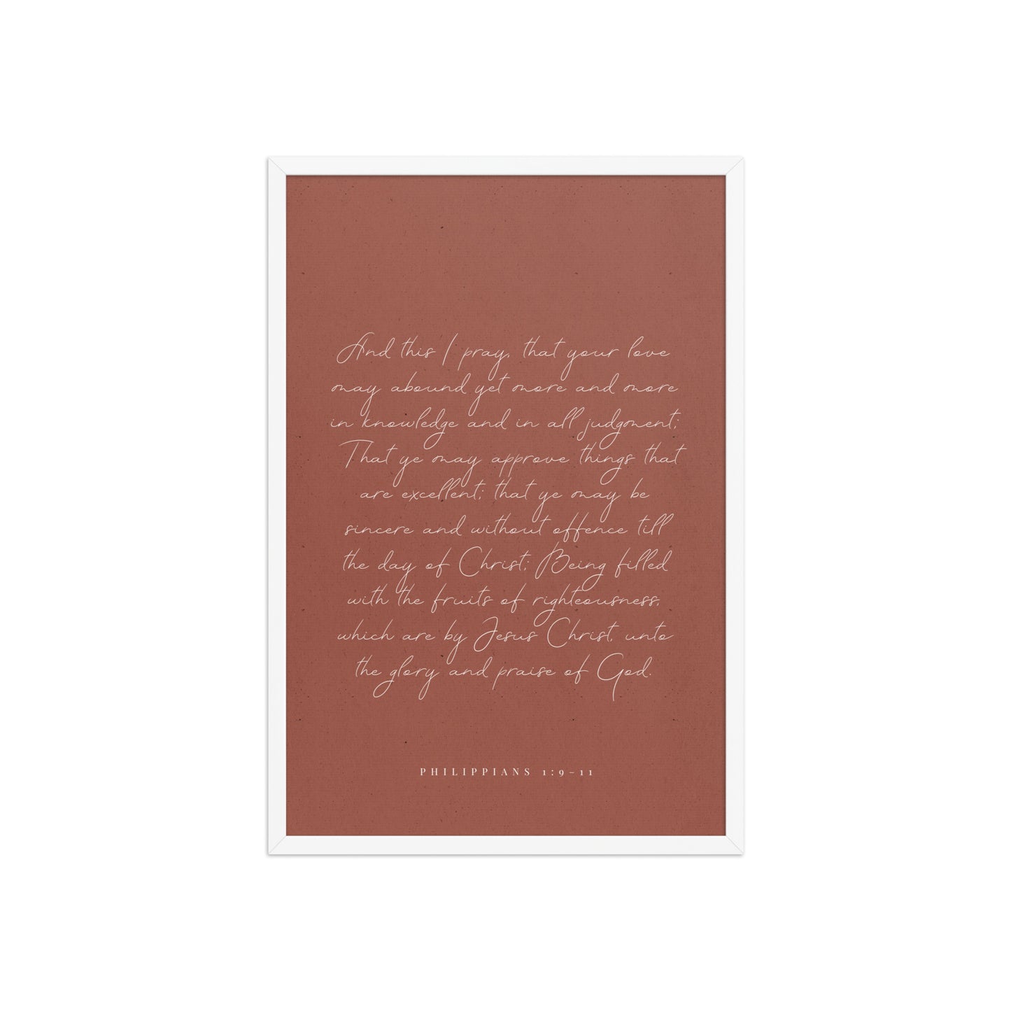 “Abound in Love” – Philippians 1:9–11 KJV Scripture Wall Art