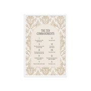 The Ten Commandments: Arch Design Print with Roman Numerals or List