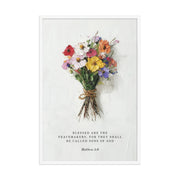 Matthew 5:9 With Flower Bouquet  