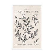 John 15:5 Vintage Floral On Beige Background