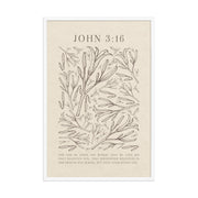 John 3:16 - Black Floral Art On Beige Background    Unframed Matte Paper / 5"x7"-Unframed Matte Paper / 8″×10″-Unframed Matte Paper / 11″×14″-Unframed Matte Paper / 12″×16″-Unframed Matte Paper / 12″×18″-Unframed Matte Paper / 16″×20″-Unframed Matte Paper / A2 (16.5″×23.3″)-Unframed Matte Paper / 18″×24″-Unframed Matte Paper / 24″×36″-Unframed Matte Paper / 20"x30" 